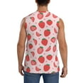 thumbnail image 4 of Fotbe Men's Strawberry Print Men's Sleeveless Muscle Tank Tops Casual T-Shirts for Gym Workout Beach-Small, 4 of 8