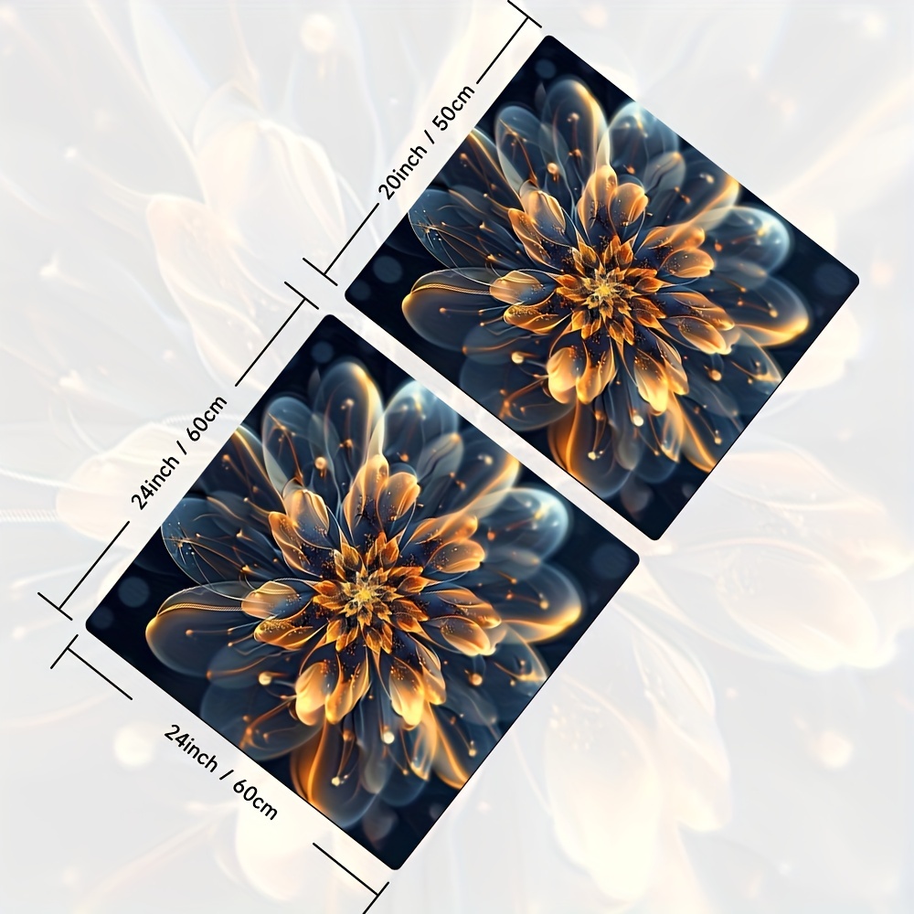 1pc 20in×24in/24in×24in, Flower Pattern, Washer And Dryer Top Protection Mat, Washing Machine Dust Cover Mat, Kitchen Accessories, Non-Slip, For Laundry Bathroom Home Decor, Room Decor