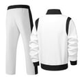 thumbnail image 6 of Kakii Men's Two-Tone Sport Set, Block Track Suit with Zip-Front Jacket & Side Stripe Joggers, Casual Performance Wear, 6 of 7