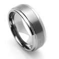 thumbnail image 2 of Men's Tungsten Carbide Wedding Band Ring 9mm Comfort Fit Stepped Edges For Men & Women, 2 of 3