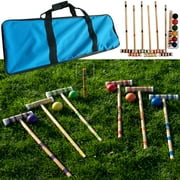 Trademark Games Durable Complete 6 Player Croquet Set