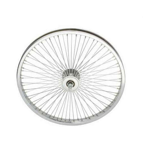 20" 72 Spoke Front Wheel 14G Chrome. Bicycle wheel, bike wheel, Lowrider bike wheel, lowrider bicycle wheel, bmx, free style