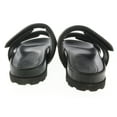 thumbnail image 4 of Gia Borghini Black Gia x Pernille Double Strap Leather Slides 11 for Mens, 4 of 4