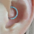 thumbnail image 2 of Titanium Blue Opal And Aquamarine Daith Jewelry & Septum Rings, 2 of 7