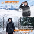 thumbnail image 3 of Kids Fleece Lined Rain Jacket Boys Girls Hooded Lightweight Windbreaker Coat for School and Outdoor Play, 3 of 8