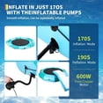 thumbnail image 1 of Kojooin Inflatable Water Trampoline, 10FT Floating Water Trampoline for Lake, Pool or Ocean with Ladder, Anchor Bags and Pump, 1 of 7