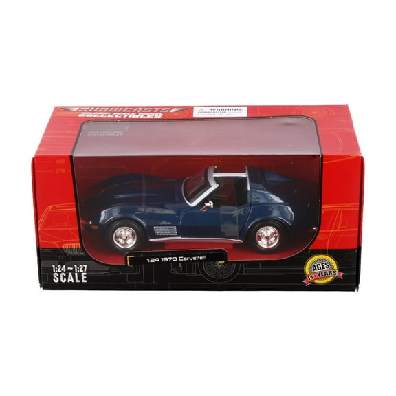 1970 Chevy Corvette T-Top, Blue - Showcasts 38202BU - 1/24 Scale Diecast Model Car