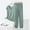 Mint Green, variant on YHAJDS Winter Casual Pajama Suits For Women,Sleepwear Sets For Women Women's Pajama Sets Solid Color V Neck Sleeveless Top With Cuffed Pants Loungewear Set