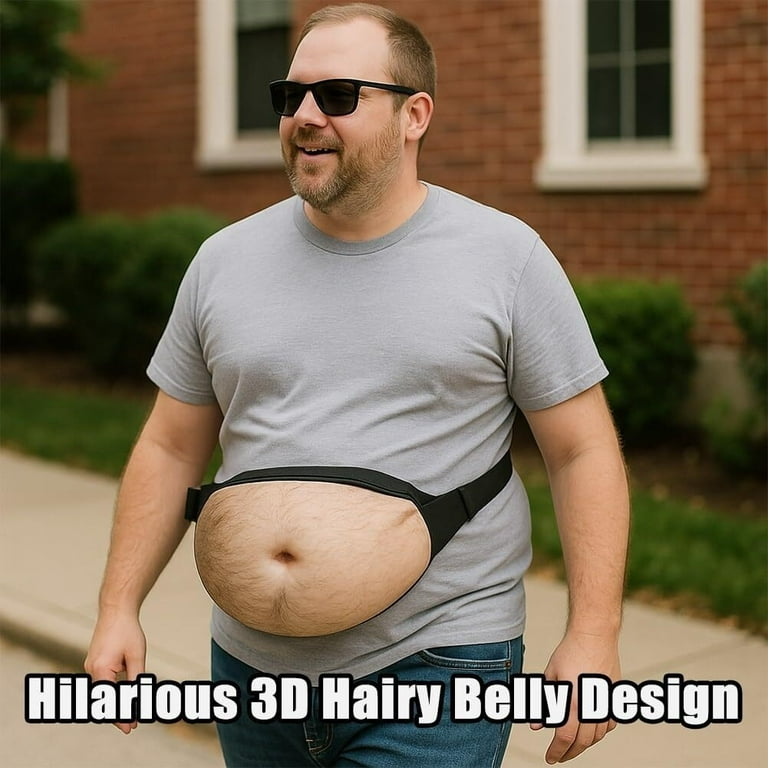 Waterproof Funny Beer Belly Fanny Pack Gag Gift for Men & Women