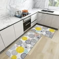 thumbnail image 4 of Colorful Dot Kitchen Rugs Set of 2 Grey Pink Yellow Anti-Fatigue Mats for Kitchen Floor 0.4 Inch Thick Gray Mat Non Slip Waterproof Comfort PVC Rug for Sink Laundry 17.3 x 28+17.3 x 47 inch, 4 of 6