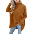 thumbnail image 1 of Women Knitted High Neck Casual Sweater Blouse S-3xl3XL, 1 of 3