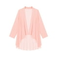 thumbnail image 3 of Eandarui Womens Elegant Chiffon Sheer Bolero Cardigan Shrug Long Sleeve Open Front Shawl Wraps for Pink L, 3 of 5