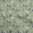 thumbnail image 1 of oneOone Viscose Jersey Dusty Green Fabric Florals Sewing Fabric By The Yard Printed Diy Clothing Sewing Supplies 60 Inch Wide, 1 of 7