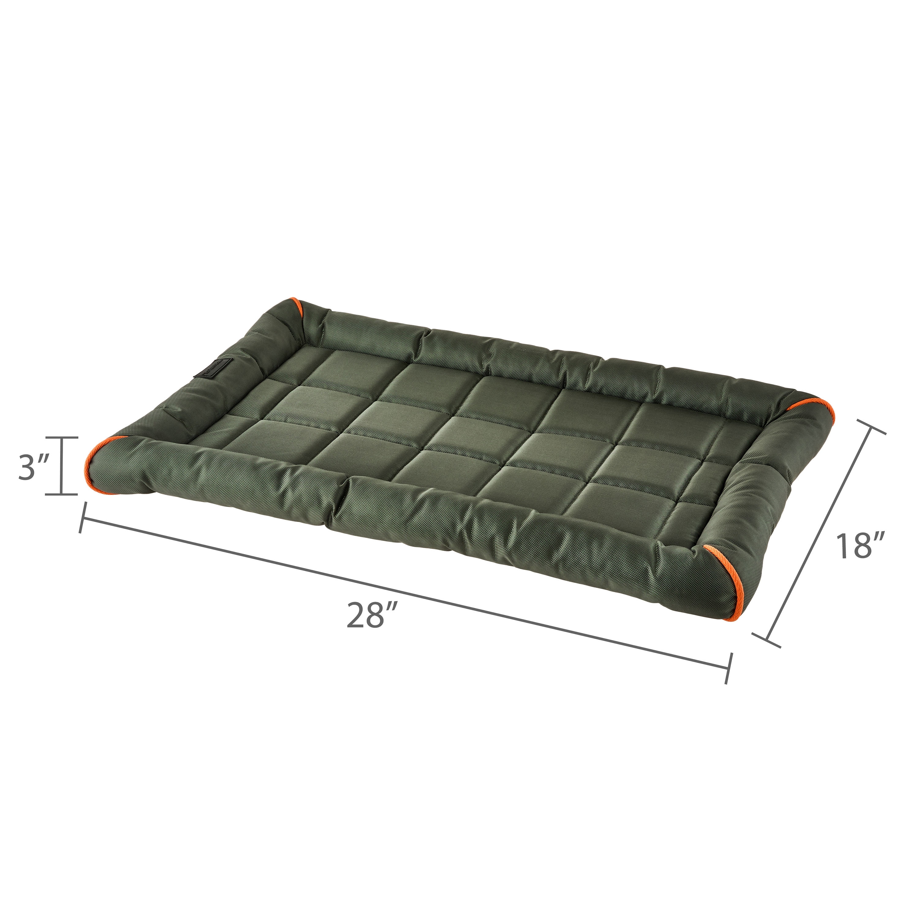 Vibrant Life Durable and Water Resistant Crate Pad, Green, Medium, 18" x 29"