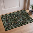 thumbnail image 6 of Lahome Floral Kitchen Rug, 2'x3' Washable Rugs Green Non Slip Boho Bathroom Rug, Soft Small Area Rug Indoor Door Mat, Ultra Thin Botanical Throw Rugs for Entryway Bedroom, Green, 6 of 10
