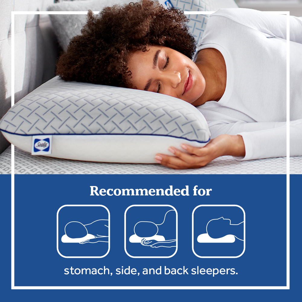 Sealy Essentials Cool Touch Memory Foam Bed Pillow for All Sleep Positions, Standard, 2 Pack - image 3 of 3