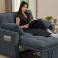 thumbnail image 6 of Pingliang Home Convertible Loveseat Reclining Sleeper Sofa Pull Out Bed,2 Seat Small Couch with Storage Side Pockets,for Living Room Apartment Office Studio, 6 of 11