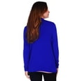 thumbnail image 3 of Simply Ravishing Women's Basic Long Sleeve Hip Length Open Drape Cardigan, 5X, Royal, 3 of 4