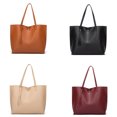 Women PULeather Large Capacity Handbags Shoulder Bag Ladies Tote Purse