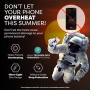 PHOOZY Thermal Phone Case Apollo Series: Cell Phone Pouch Prevents Overheating from Sun Exposure, Extends Battery Life, Provides Drop Protection and Floats in Water (LARGE - SPACE Silver)
