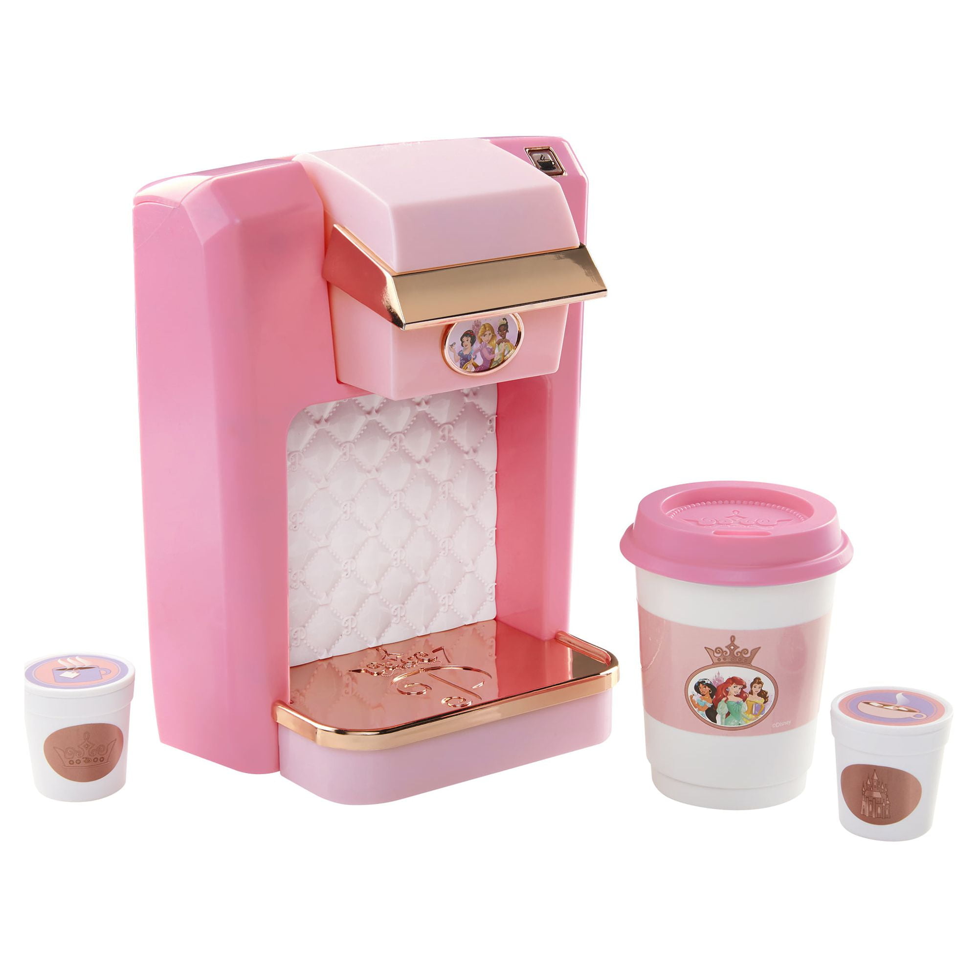 Disney Princess Style Collection Toy Espresso Machine for Kids, Coffee  Maker Play Kitchen Accessories Gift for Girls & Kids