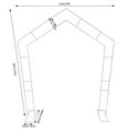 thumbnail image 2 of TFCFL 2x2.4M Detachable A-Shape Wedding Arch Floor Standing Flower Ballon Frame for Wedding Party Decoration White/ Gold, 2 of 29