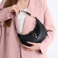thumbnail image 6 of MKF Collection Neza Shoulder Women's Bag , Solid Vegan Leather Half Moon Top Handle Handbag by Mia K - Black, 6 of 7