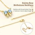 thumbnail image 6 of FindChic 14K Gold Plated Necklace for Women, Love Heart Cubic Zirconia Pendant March Birthstone Bow Necklaces Birthday Mothers Day Jewelry Gifts Her Wife Lady Adults Ideas, 6 of 9