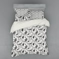 thumbnail image 2 of Ambesonne Paisley Bedding Set 3 Pcs, Oriental Florets Leaf, Twin XL, Grey and White, 2 of 3