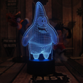 thumbnail image 1 of 3D Illusion Night Light, 16 Colors Changing with Remote, Kids Bedroom Decor（SpongeBob）, 1 of 4