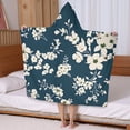 thumbnail image 5 of Pioneer Flower Floral Print Pattern Hooded Bath Towel，50"x30" for Ages 3 To 12 Kids, Quick Dry Lightweight Soft Microfiber Hood Beach Towel Cover Up for Kids, 5 of 7