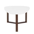 thumbnail image 3 of 47.64" X 27.56" X 14.97" Coffee Table in Matte White with Dark Walnut Base, 3 of 4