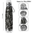 thumbnail image 3 of Floral 29oz Stainless Steel Insulated Thermos with Tea Filter, 360° Printed Travel Bottle, Leakproof BPA-Free,Anti-Slip Base, 304 Inner & 201 Outer, Vacuum Cup,Thanksgiving,Christmas, Spring,Flower, 3 of 6