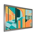 thumbnail image 2 of Designart 'Geometric Shapes Vintage Style Building Windows' Modern Framed Art Print, 2 of 4