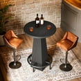 thumbnail image 5 of Finmind Bar Table, 37.4 Inch High Round Pub Table for Small Bars, Dining Room, Kitchen, Home, Black, 5 of 9