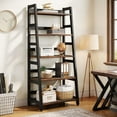 thumbnail image 2 of Tribesigns 5-Tier Bookshelf Modern Bookcase, 5 Shelf Ladder Shelf Brown, 2 of 8