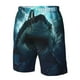 thumbnail image 4 of Balery Undersea Shark Traje de Baño Estilo Hawaiano para Hombre, Shorts de Secado Rápido con Bolsillos-Small, 4 of 6