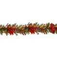 thumbnail image 2 of Deeceymbur 71in Christmas Garland Encrypted Flower Rattan Pinecones Red Berries LED Lights for Fireplace Door Window Decor, 2 of 3