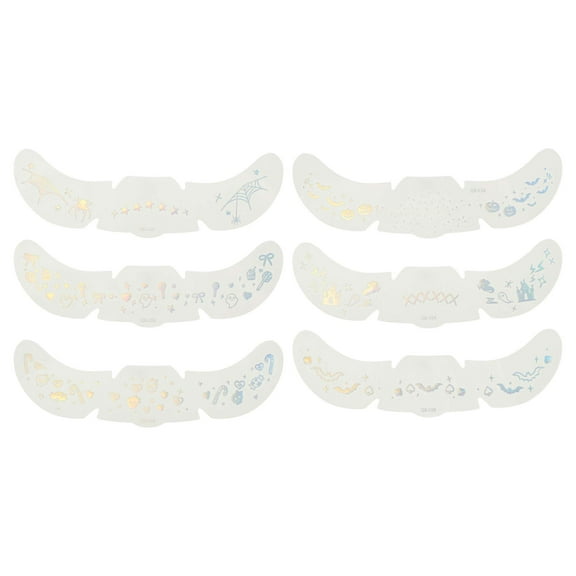 Unique Bargains 6 Pcs Halloween Style C Temporary Face Tattoo Colorful Water Film Paper PET Film