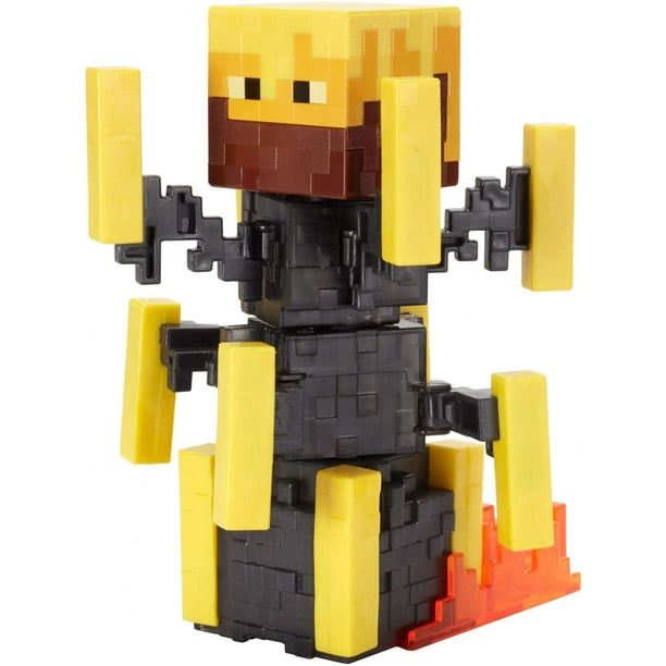 Minecraft Survival Mode Blaze With Spinning Action 5 Inch Figure Walmart Com