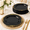 Black-10.25inch, variant on Pink 10.25inch Plastic Party Plates for Weddings, Gatherings and Special Events