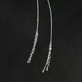 thumbnail image 4 of K-KED Real 925 Sterling Solid Silver lONG Pull Through Dangle Threader Earrings, 4 of 6