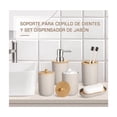 thumbnail image 5 of Juego De Baño 5 Piezas Dispensador Accesorios Plásticos Crema, 5 of 5