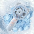 thumbnail image 6 of Handheld Mini Fan with Water Spray - 2000mAh Battery, 3 Speed Settings, Portable Cooling Fan for Outdoor, Travel, Office - USB Rechargeable, Low Noise, ABS Material, 5W Power (RY-2401), 6 of 7