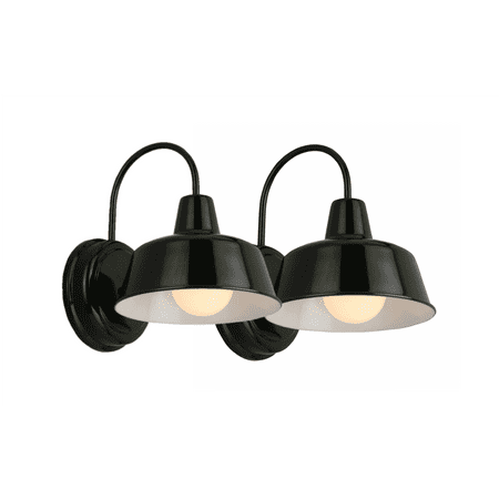 (2 pack) Design House 579367 Mason Industrial Modern 1-Light Indoor/Outdoor Wall Mount 8
