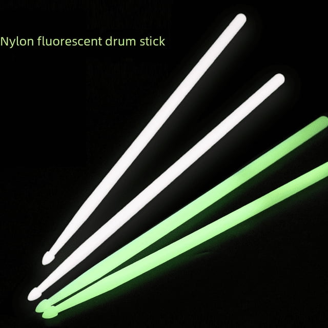 Baquetas fluorescentes de nailon 5A para batería, baquetas luminosas para jazz, baquetas para actuaciones escénicas, baquetas luminosas