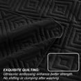 Exclusivo Mezcla 3Piece Black King Size Quilt Set, Square Pattern