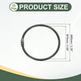 thumbnail image 2 of Uxcell 18Pcs Loose Leaf Binder Rings, 3.3 Inch Metal Open Card Rings Heavy Duty Book Rings for Key Index Card Rings Paper Rings Office, Black, 2 of 7