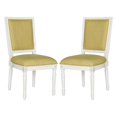 thumbnail image 2 of SAFAVIEH Buchanan Rectangular Side Chair, Spring Green/Cream, Set of 2, 2 of 9