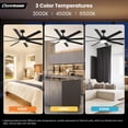 thumbnail image 4 of Ventilador de techo Conciseer Modern de 183 cm con luces y control remoto negro, 4 of 9
